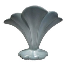 Vaso plantador de cerâmica azul bebê ventilador MCM vintage, usado comprar usado  Enviando para Brazil