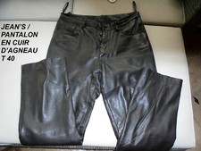 Jean pantalon cuir d'occasion  Villeneuve-Loubet