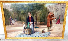 Dipinto parigi scene usato  Genova