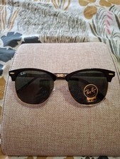 LENTE AUTÊNTICA RAY BAN RB3016F CLUBMASTER 55MM PRETA/G15  comprar usado  Enviando para Brazil