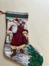 Needlepoint christmas stocking for sale  Waterloo