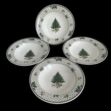 Mikasa Heritage Christmas Story 4 tigelas de sopa de porcelana aro grande 9 1/4" Excellen comprar usado  Enviando para Brazil