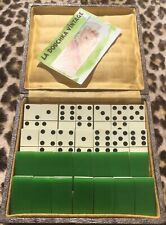 JOGO DOMINÓ FRANCÊS DOS ANOS 1930 ~ BAQUELITE VERDE ~FEITO NA FRANÇA ~ PERFEITO ESTADO NA CAIXA ORIGINAL comprar usado  Enviando para Brazil