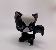 Quebra-cabeça autêntico LPS Littlest Pet Shop gato angorá preto branco olhos roxos nº # comprar usado  Enviando para Brazil