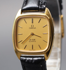Vintage 1980 [Quase Perfeito] Omega De Ville Cal.1365 24mm Mostrador Quartzo Dourado Feminino comprar usado  Enviando para Brazil