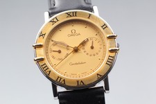 Relógio masculino vintage omega Constellation cal.1444 ouro data dia quartzo romano JAPÃO comprar usado  Enviando para Brazil