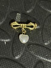 Bow brooch pearl for sale  BIGGLESWADE