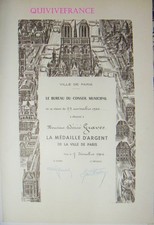 Dipl221 diplome medaille d'occasion  Le Beausset