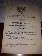 Regio decreto 1862 usato  Italia