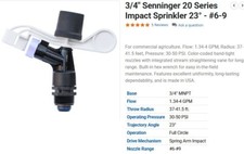 Senninger series impact for sale  Walla Walla