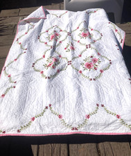 Vintage floral quilt for sale  SWANSEA