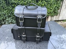 Motorcycle panniers leather for sale  LONDON