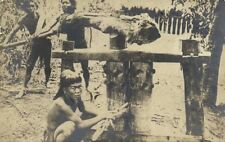 Cartão postal RPPC filipinas, Luzon, moinho de cana-de-açúcar nativo Ifugao (década de 1910) comprar usado  Enviando para Brazil