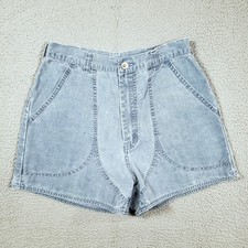 Shorts feminino Patagonia anos 90 vintage 12 lona azul cintura alta 3,5" caminhada, usado comprar usado  Enviando para Brazil