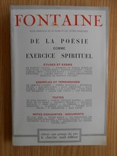 Poésie exercice spirituel d'occasion  Combeaufontaine