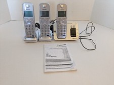 Telefone fixo Panasonic KX-TGE263S três linhas secretárias eletrônicas sem fio, usado comprar usado  Enviando para Brazil