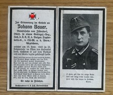 Sterbebild Wk2 Zsllendorf Opf Oberjäger 13 Komz-Geb-Jäg-Regt-85 Annsuskoje-Moska, usado comprar usado  Enviando para Brazil