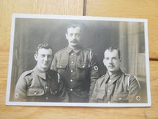 Foto postal de la Primera Guerra Mundial de Pte W Chapman RAMC y otros dos segunda mano  Embacar hacia Mexico