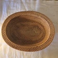 Cesta oval vintage de vime tecida à mão – Rústica boho fazenda pão frutas, usado comprar usado  Enviando para Brazil