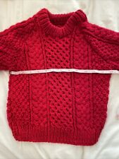 Red aran style for sale  BOOTLE