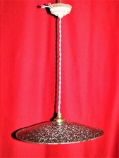 Luminária de teto antiga abajur chapa metálica esmaltada - Candelabro de iluminação - comprar usado  Enviando para Brazil