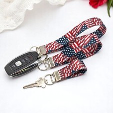 Chaveiro bandeira americana EUA patriótico chaveiro pulseira chaveiros fob presente  comprar usado  Enviando para Brazil