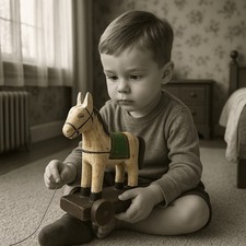 Cavallino giocattolo vintage usato  Valgreghentino