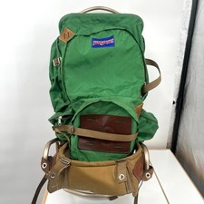 Mochila de caminhada e acampamento vintage Jansport externa estrutura de alumínio verde bronzeado comprar usado  Enviando para Brazil