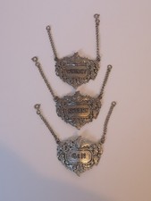 Metal decanter labels for sale  ROTHERHAM