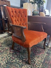 Orange velvet tufted for sale  Reinholds