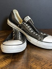Tênis Converse All Star baixo preto couro masculino tamanho 13 feminino tamanho 15 comprar usado  Enviando para Brazil