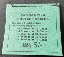 Tanganyika 1961 booklet for sale  BRENTWOOD