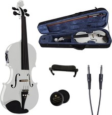 Usado, Violino elétrico/acústico Cecilio 4/4CVNAE-branco ébano ajustado, 4/4 - branco pérola comprar usado  Enviando para Brazil