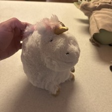 Animal Adventure 2020 Pelúcia Recheada Unicórnio Branco Chifre de Ouro Gordinho Gordo Arco-íris comprar usado  Enviando para Brazil