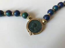 Collana gemma azzurrite usato  Roma