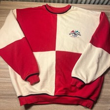 Suéter masculino vintage Boston Traders Regatta XL vermelho branco colorblock pulôver comprar usado  Enviando para Brazil