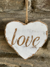 Hanging love wooden for sale  NEW QUAY