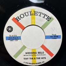 Group/doo Wop 45 Rpm Tiny Tim & The Hits On Roulette “Wedding Bells/Doll Baby”￼ comprar usado  Enviando para Brazil