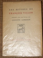 Oeuvres françois villon d'occasion  Saint-Julien-du-Sault