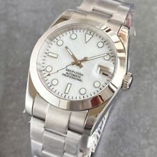 Relógio automático masculino 20ATM mergulho 36mm NH35 mostrador branco pulseira de aço comprar usado  Enviando para Brazil