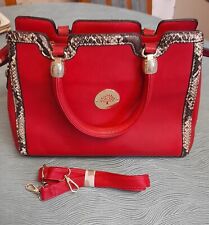 Red leather handbag for sale  PETERHEAD