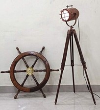 Usado, Copper Finish Antique Marine Tripod Office Floor lamp Nautical Gift Items Rustic comprar usado  Enviando para Brazil