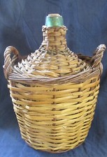 Garrafa de vinho francesa vintage dos anos 50 Demi John videira e cana envolta 5 litros 2 Hndls comprar usado  Enviando para Brazil