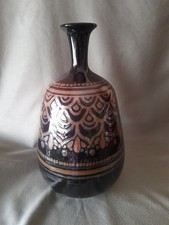 VASO A BOTTIGLIA  CERAMICA DECORATA A LUSTRO LIBERO CICCI CELLAROSI SAN MARINO  na sprzedaż  Wysyłka do Poland