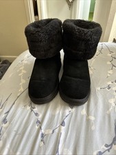 Black fur lined for sale  STOURPORT-ON-SEVERN