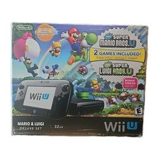 Nintendo Wii U 32GB Mario & Luigi Deluxe conjunto preto na caixa correspondente SN  comprar usado  Enviando para Brazil