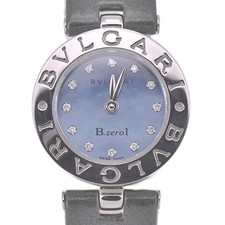 Relógio feminino BVLGARI B.zero1 BZ22S 12P diamante mostrador azul concha quartzo R#141691 comprar usado  Enviando para Brazil