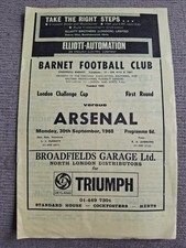 Barnet arsenal programme. for sale  NORTHAMPTON