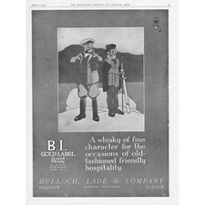 Whisky escocês BULLOCH, LADE & CO Gold Label - Anúncio vintage 1923 comprar usado  Enviando para Brazil