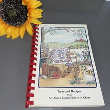 Treasured Recipes from St. John’s United Church Of Christ 1993 Vintage Spiral comprar usado  Enviando para Brazil